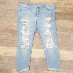 Distressed Amercan Eagle Jeggings